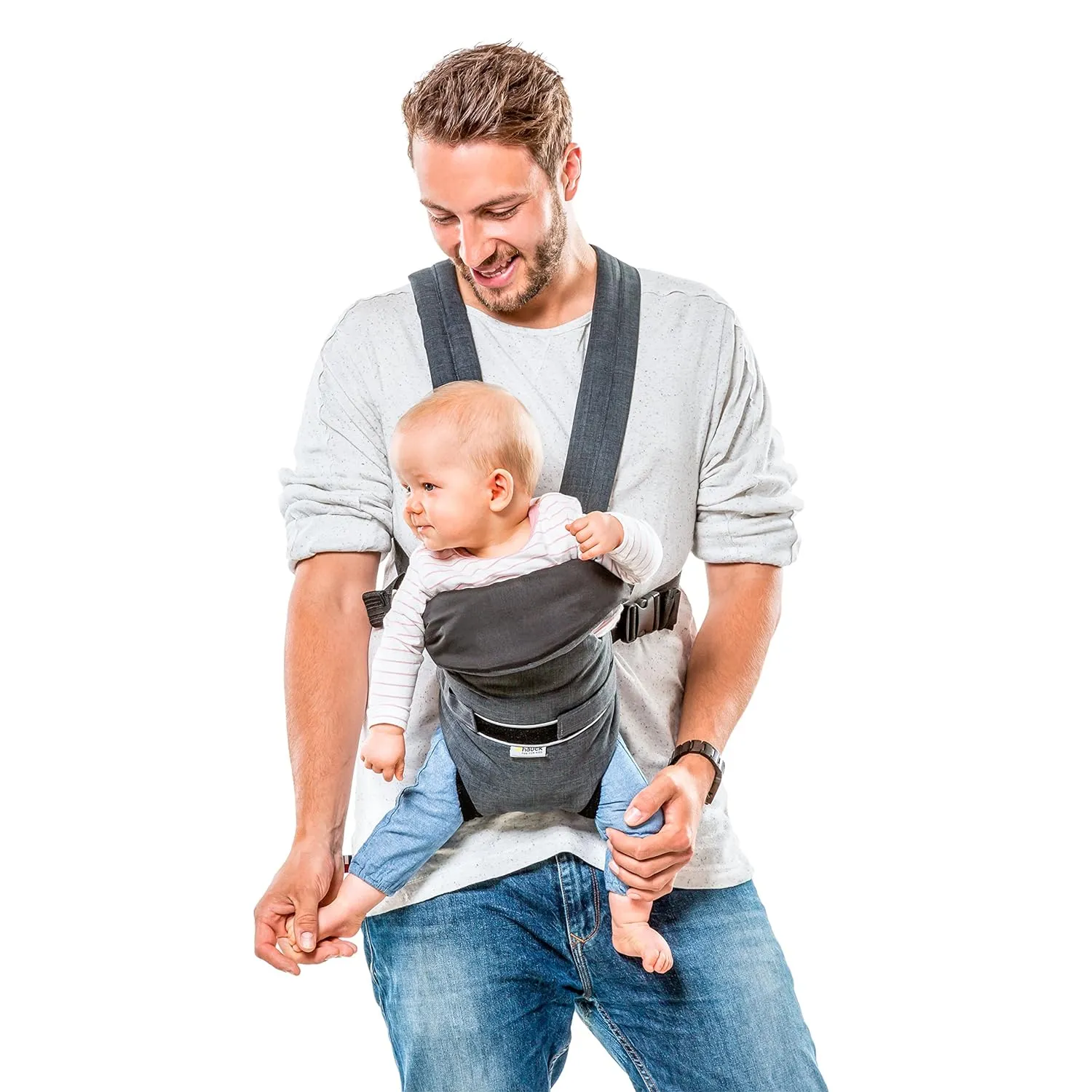 Hauck 2 Way Baby Carrier - Melange Charcoal