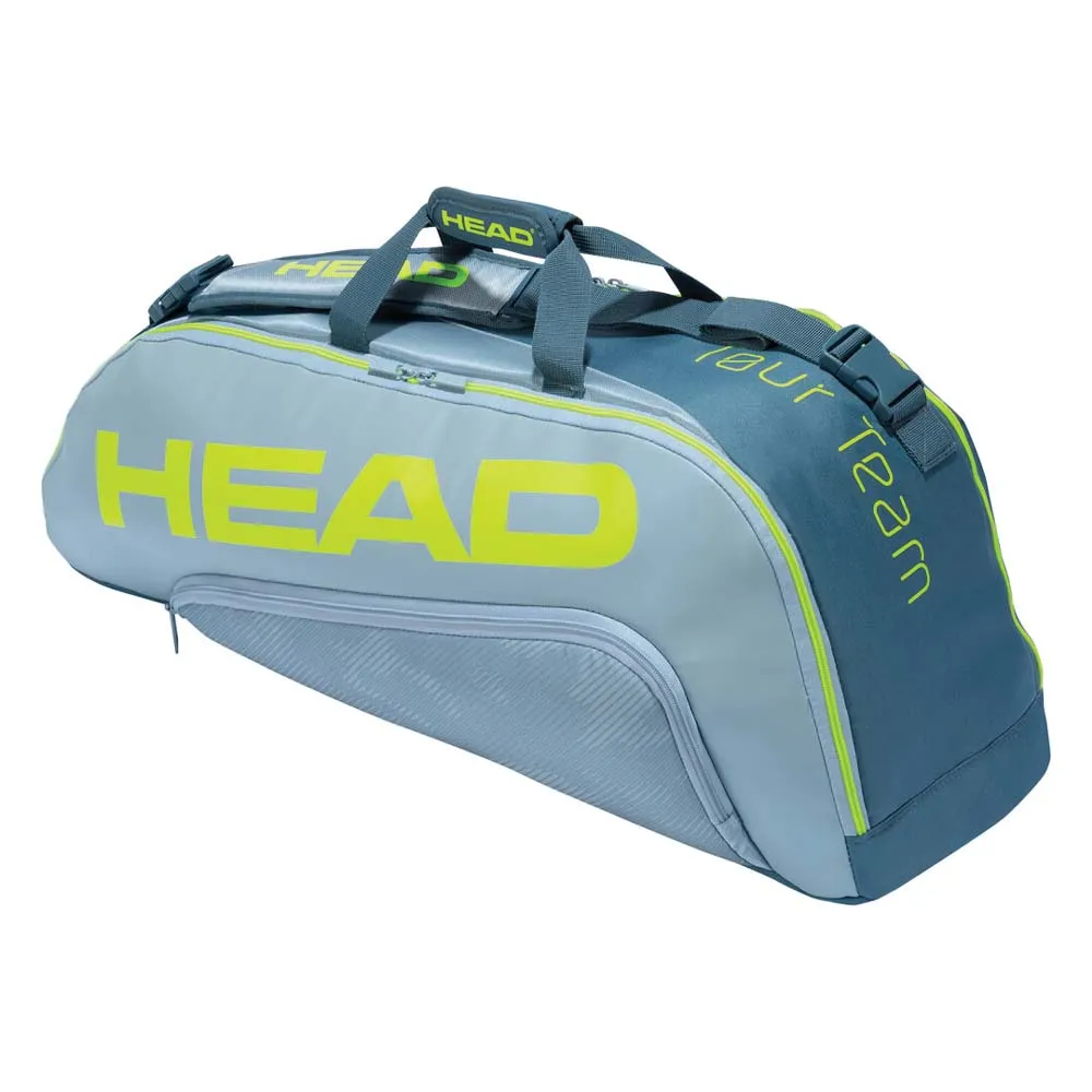 Head Tour Team Extreme 6 Racket Bag - Grey/Neon Yellow