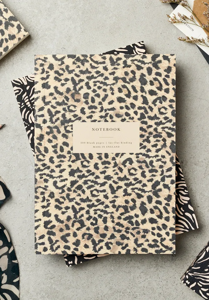 Heirloom Vintage Leopard Print Flat Notebook