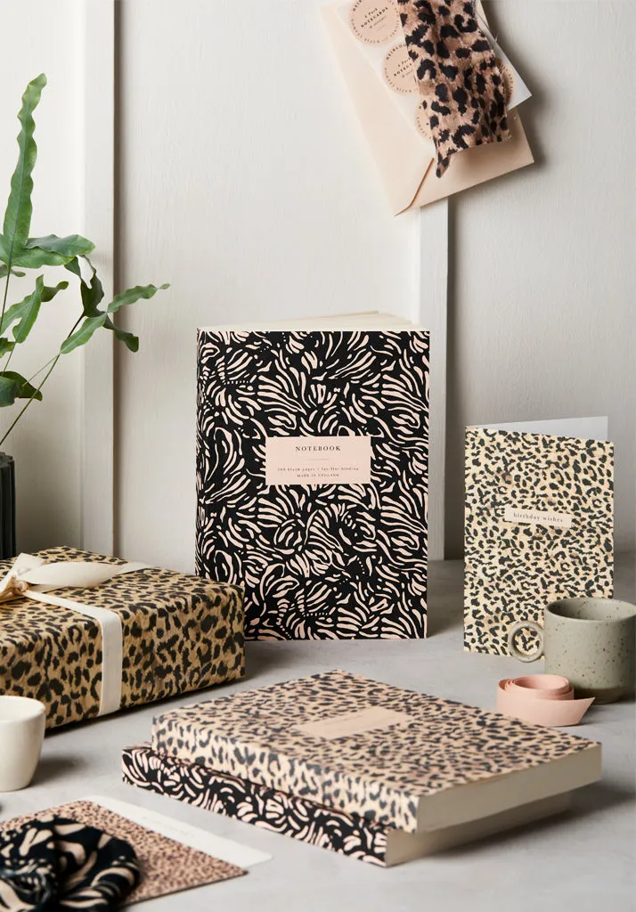 Heirloom Vintage Leopard Print Flat Notebook