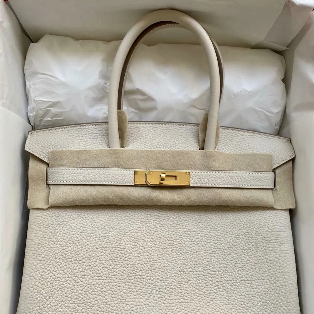 Hermès Birkin 30 Craie Taurillon Clemence Gold Hardware GHW