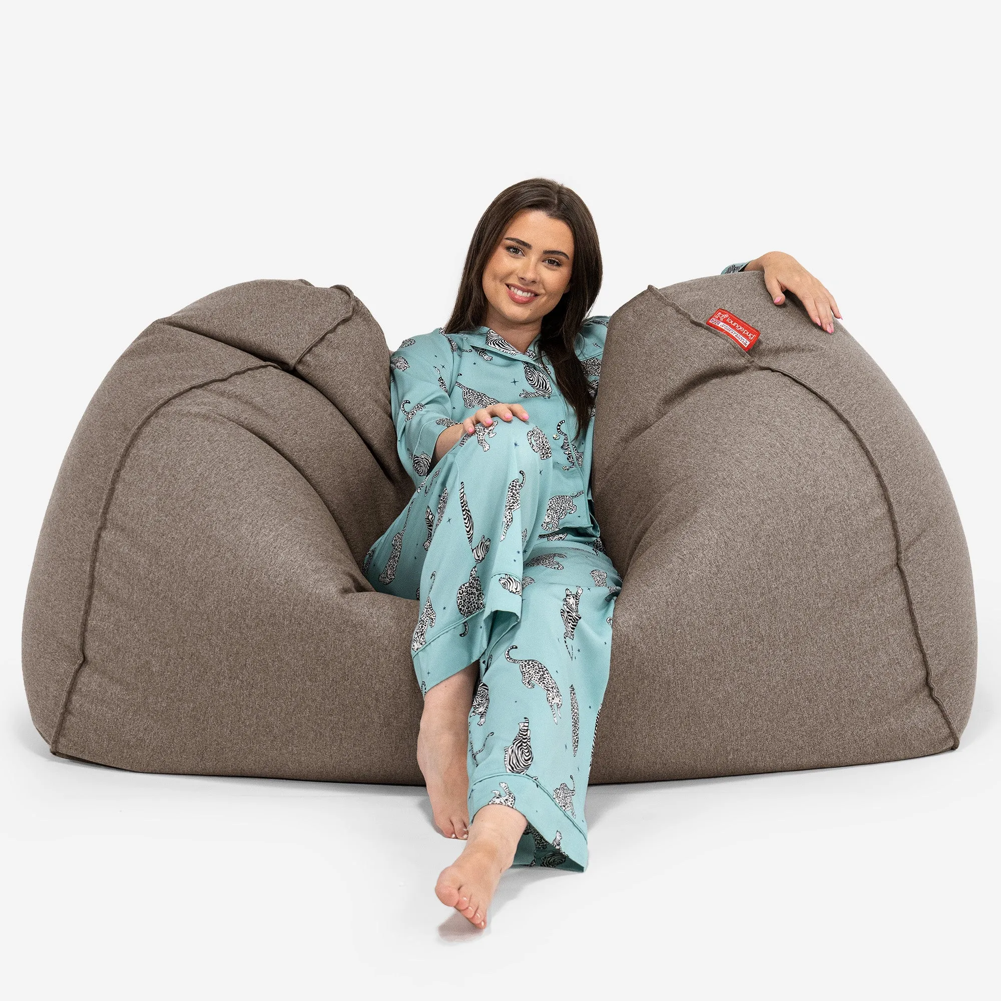 Huge Bean Bag Sofa - Interalli Wool Biscuit