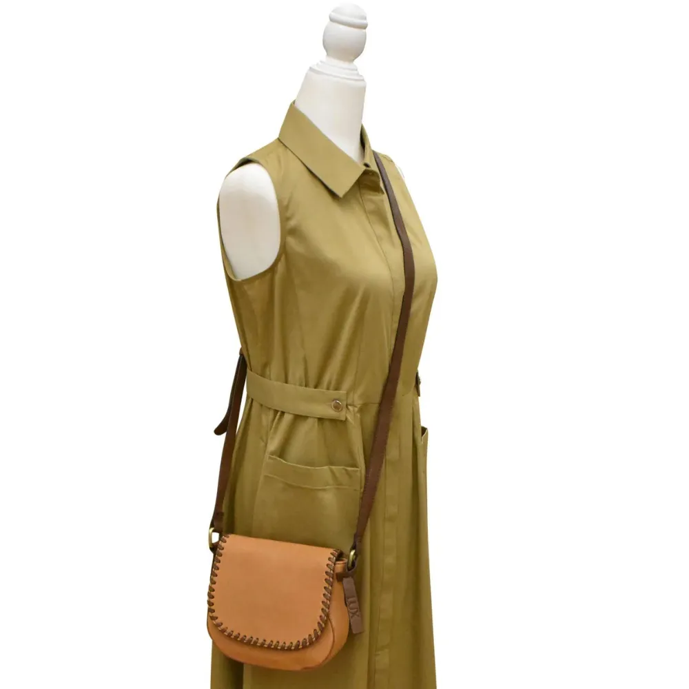 ili New York Urbano Saddle Bag Summer Tan/Coffee