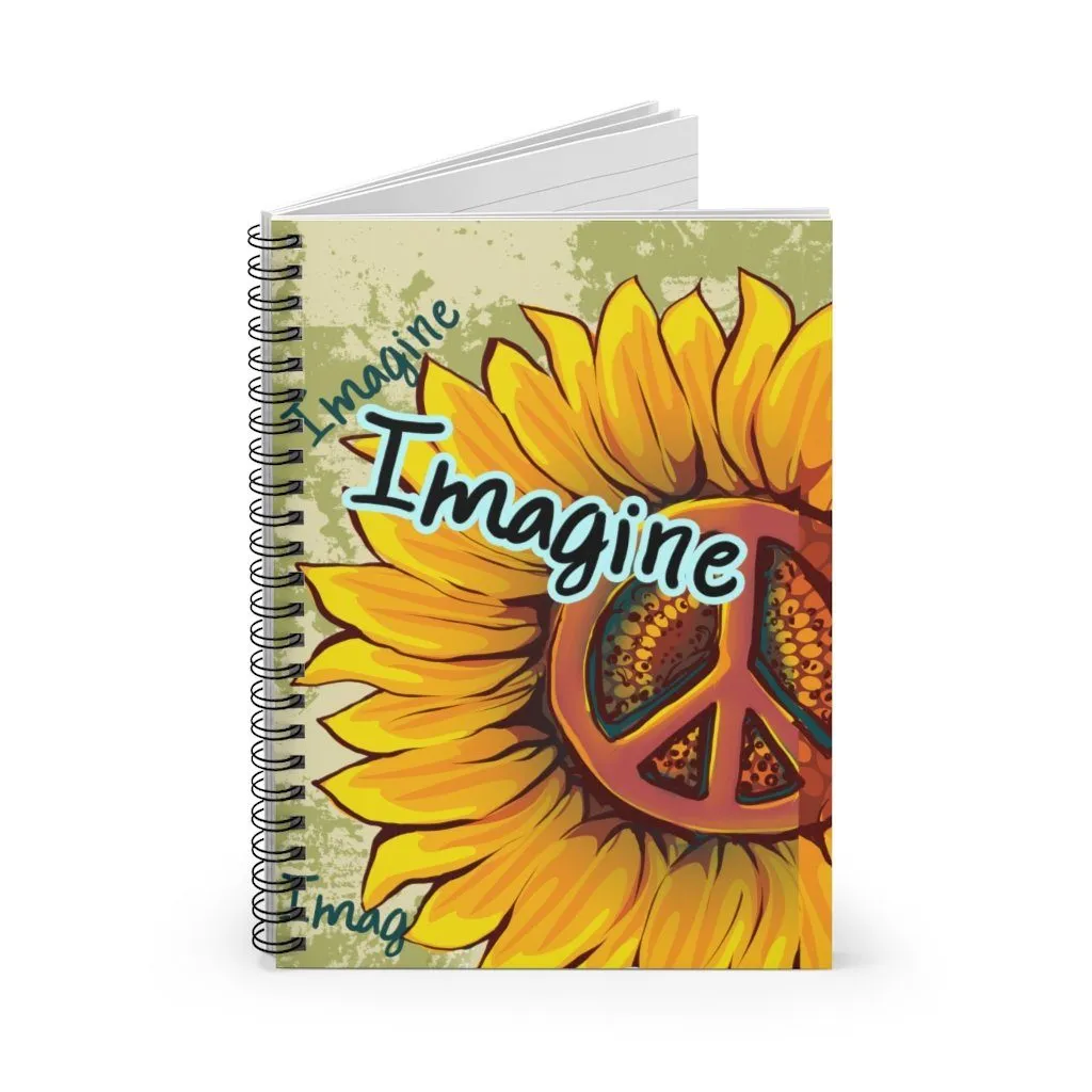 Imagine Sunflower - Spiral Notebook - Ruled Line