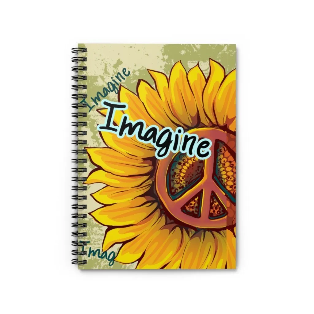 Imagine Sunflower - Spiral Notebook - Ruled Line