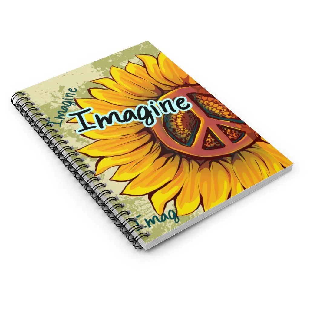 Imagine Sunflower - Spiral Notebook - Ruled Line