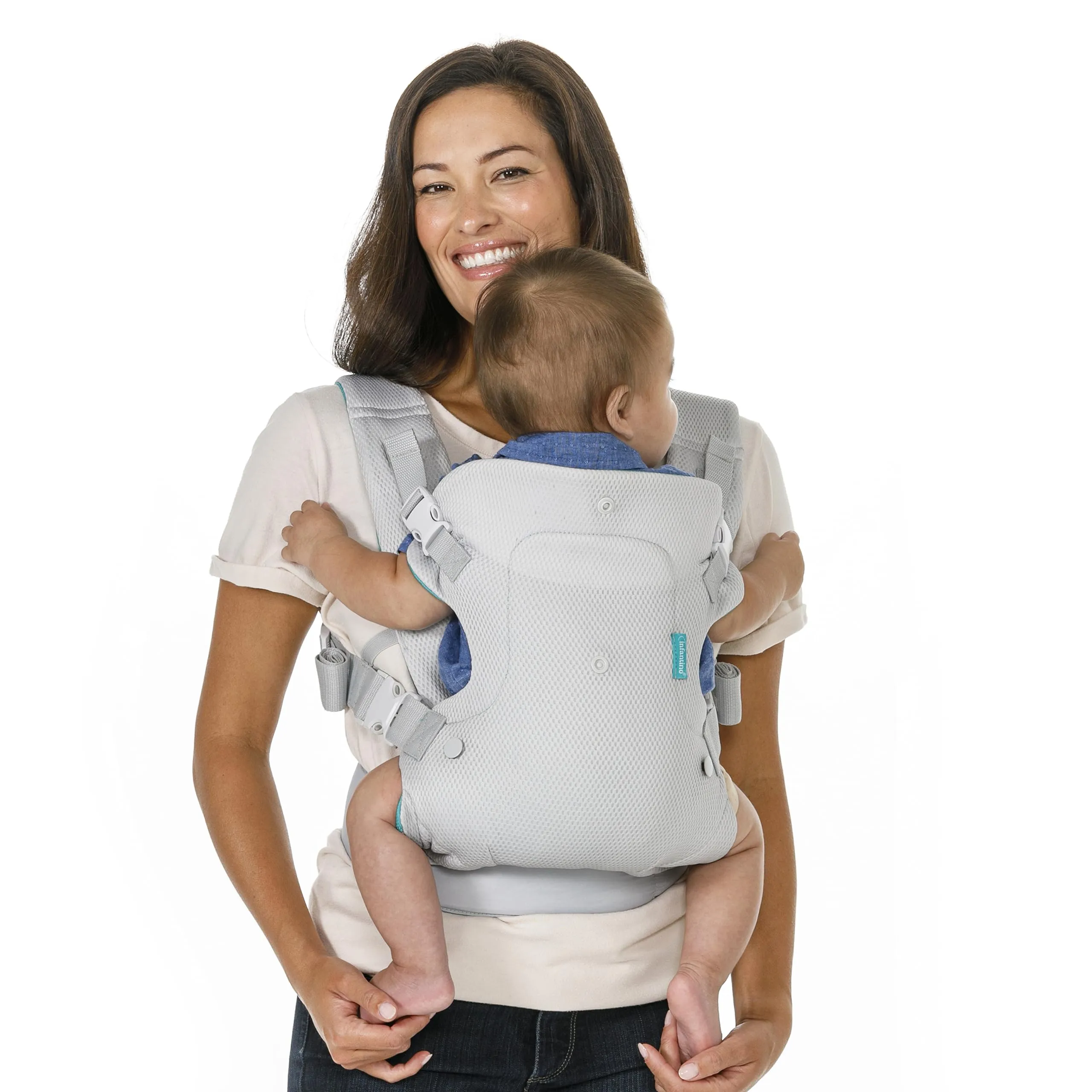 Infantino Flip 4-in-1 Light & Airy Convertible Carrier Birth to 36 Months - Distressed Box