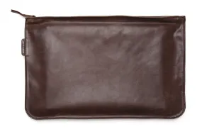 Italian Leather Document Case - Brown