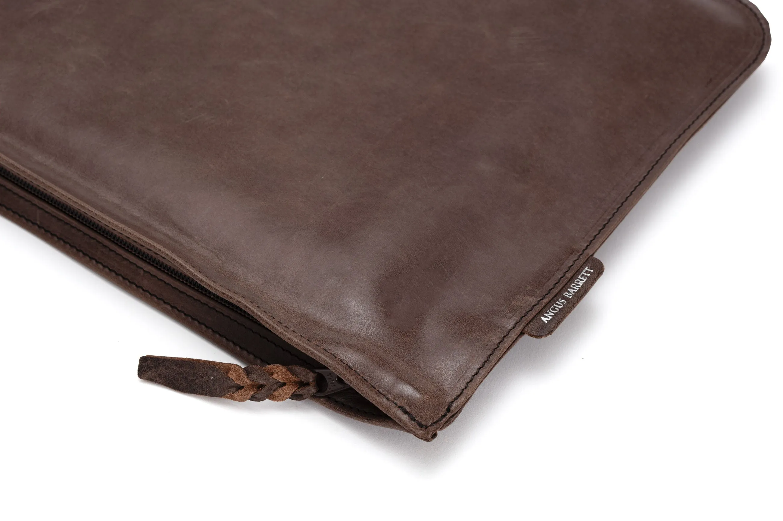 Italian Leather Document Case - Brown