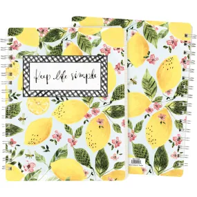 Keep Life Simple Lemons Notebook Journal