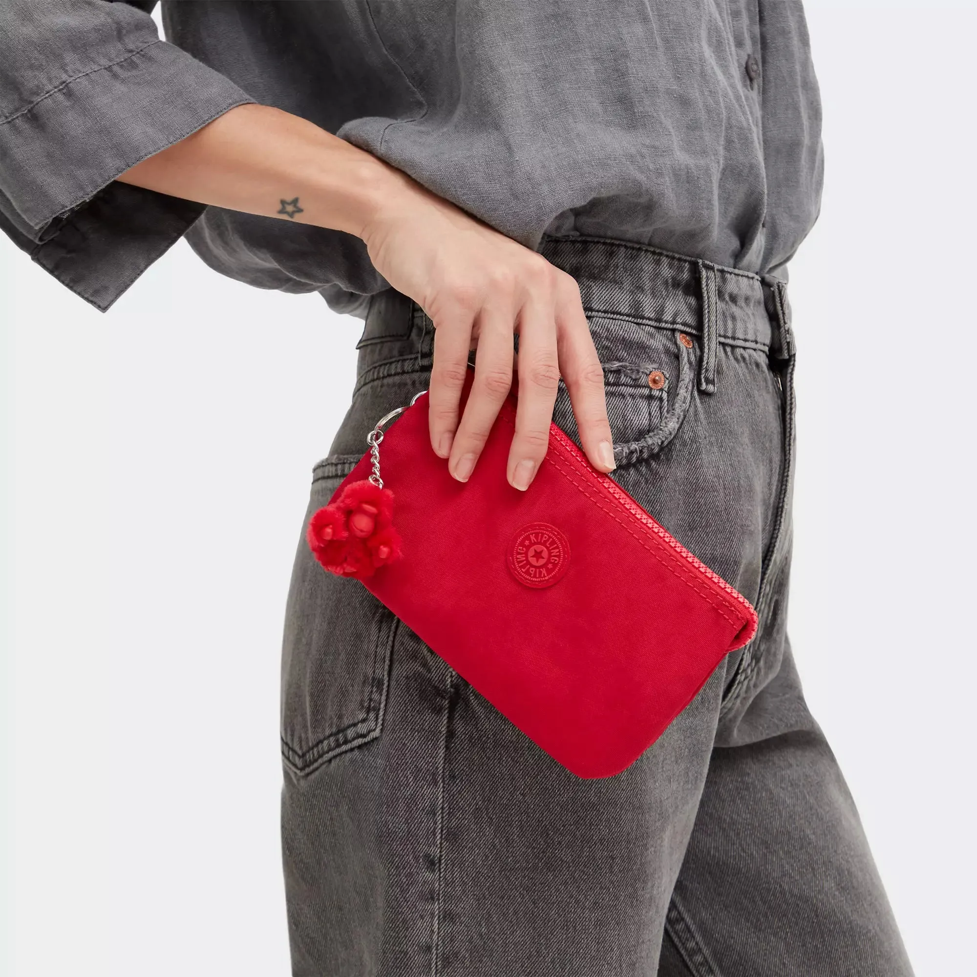 Kipling Creativity Large Pouch - Red Rouge