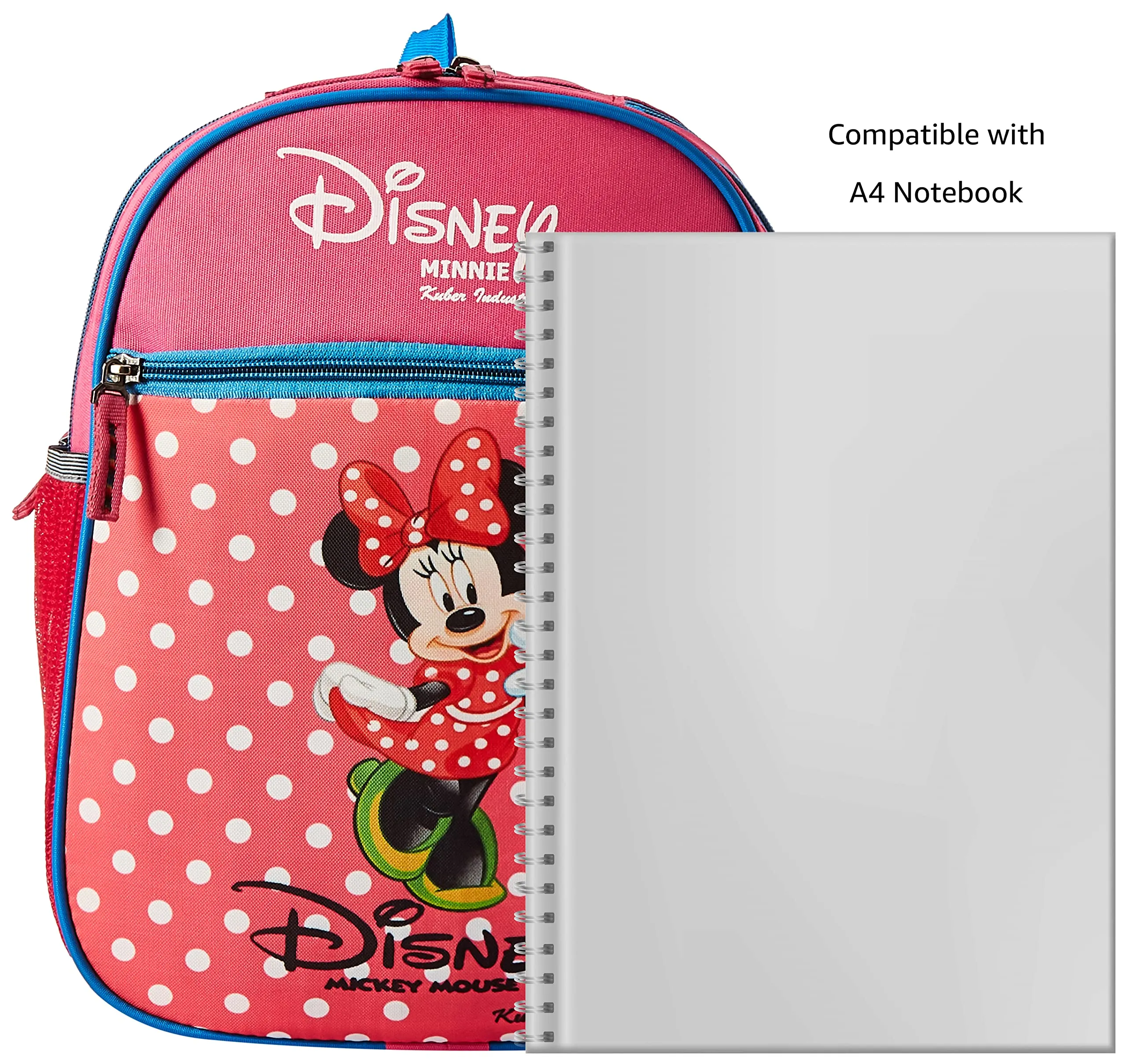 Kuber Industries Disney Mickey School Bag | Kids School Bags | Student Bookbag | School Bag for Girls & Boys | School Backpack for Kids | 2 Compartments School Bag | Small | Blue