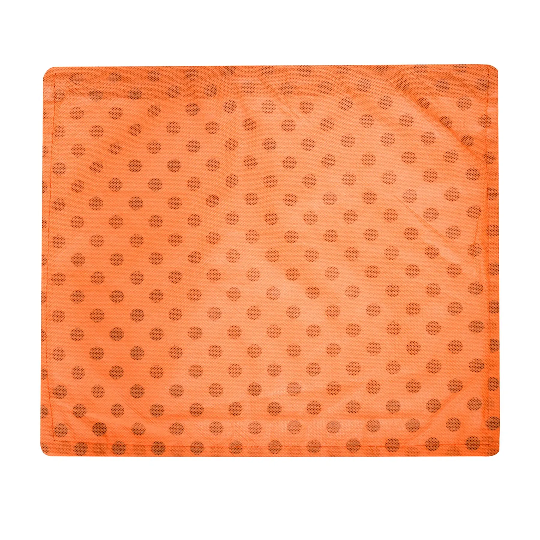 Kuber Industries Saree Cover | Clothes Storage Bag | Single Packing Saree with Zip Closure | Wardrobe Organizer | Cloth Stoarge Organizer | Dot Design | Pack of 12 | Orange