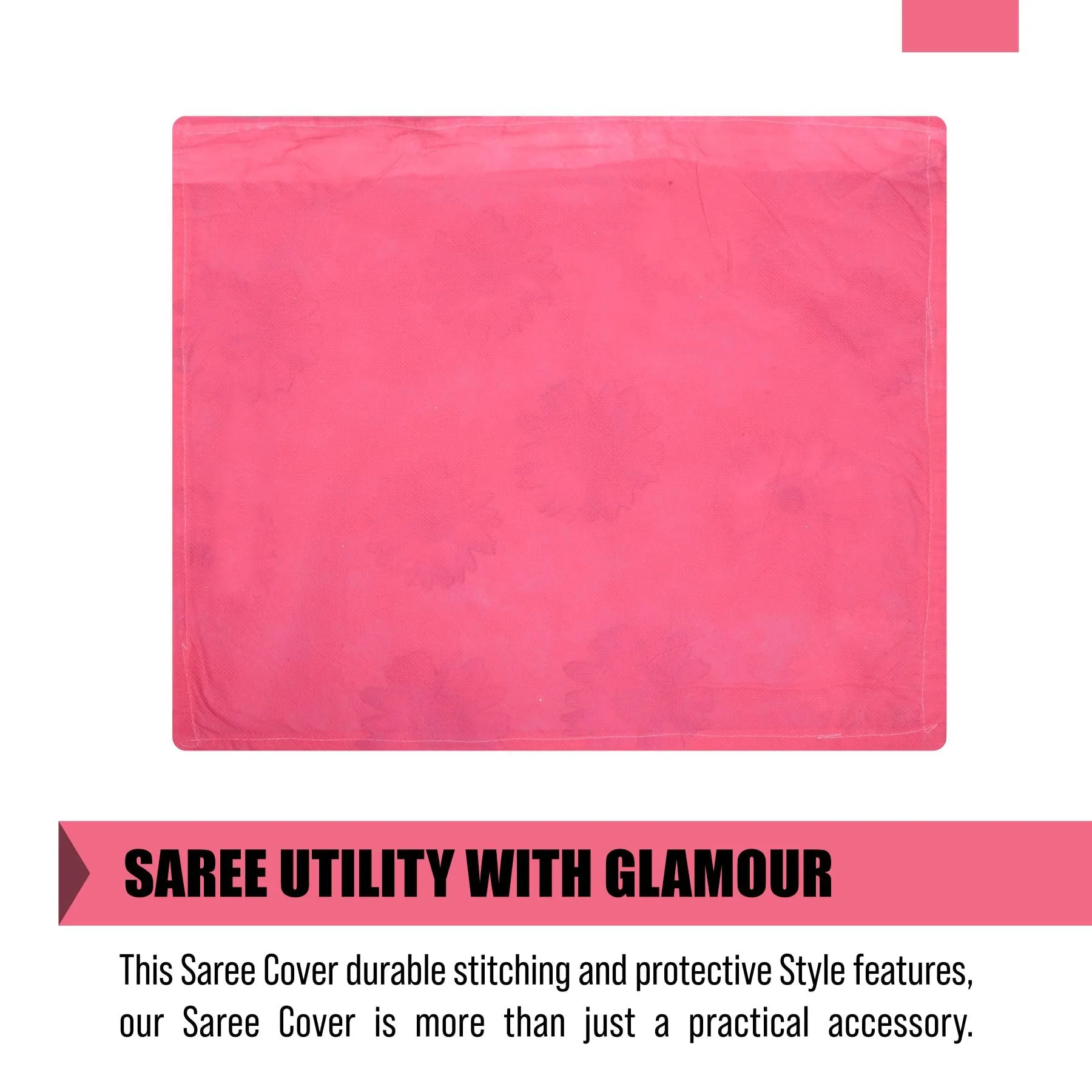 Kuber Industries Saree Cover | Clothes Storage Bag | Single Packing Saree with Zip Closure | Wardrobe Organizer | Cloth Stoarge Organizer | Flower Design | Pack of 24 | Assorted