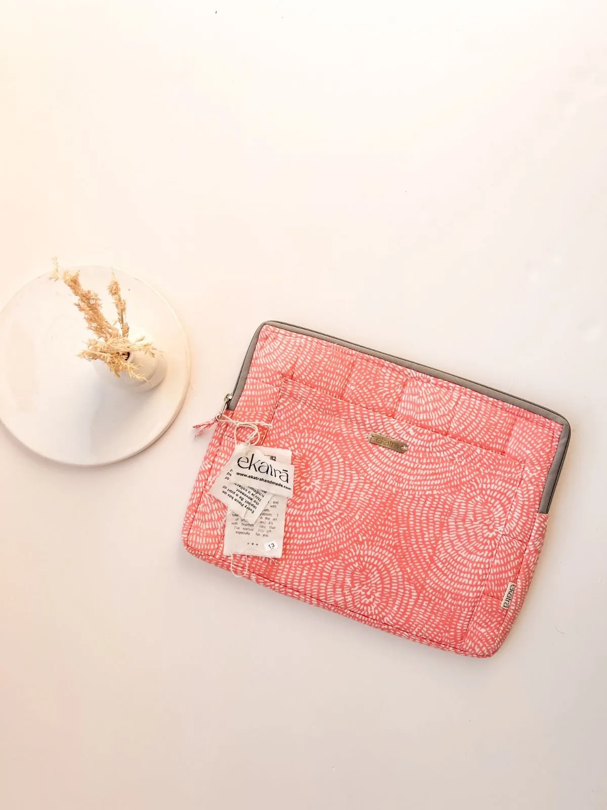 Laptop Sleeve Pink spiral