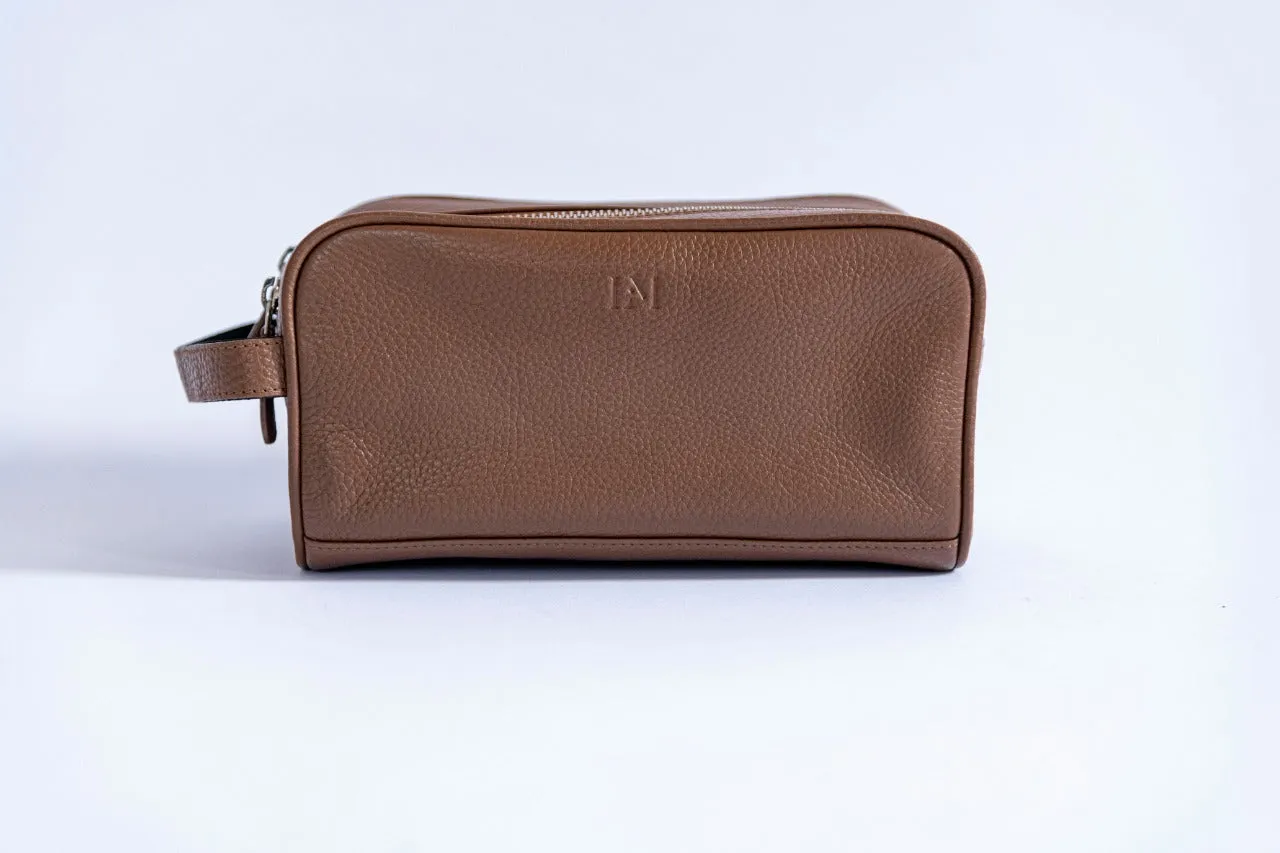 Le Mira 'The Homme' Genuine Leather Toilet Bag