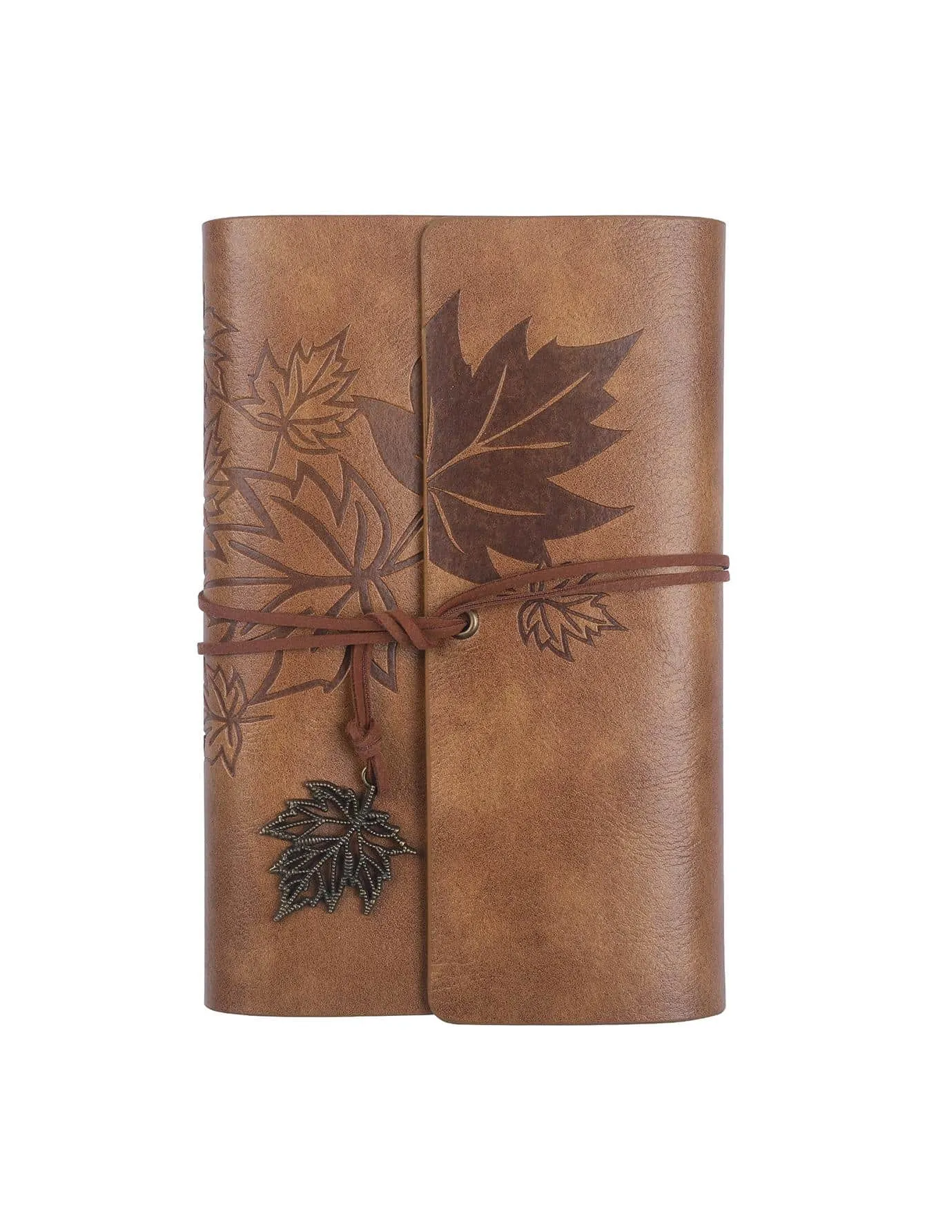 Leaf Decor Notebook, Coffee Brown