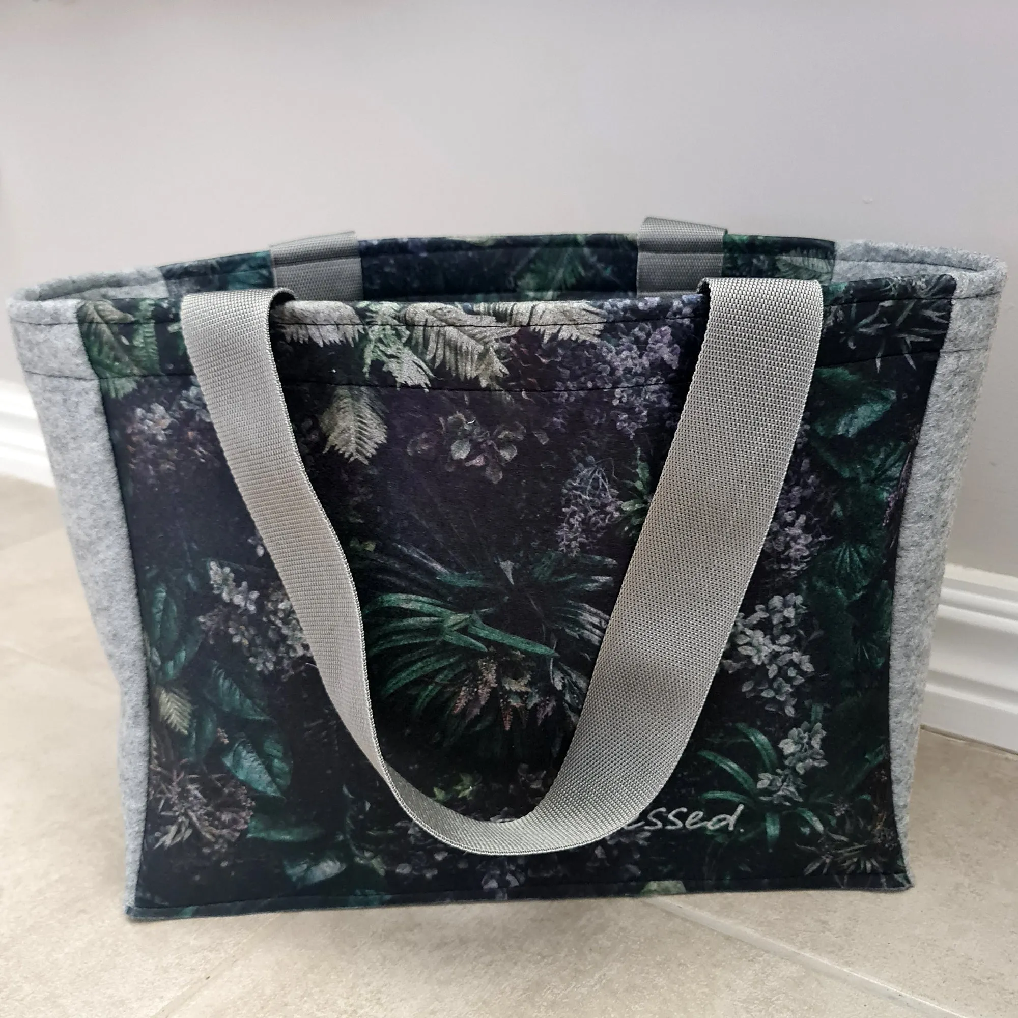 Leafy Jungle - Recycled Felt Shopper Bag