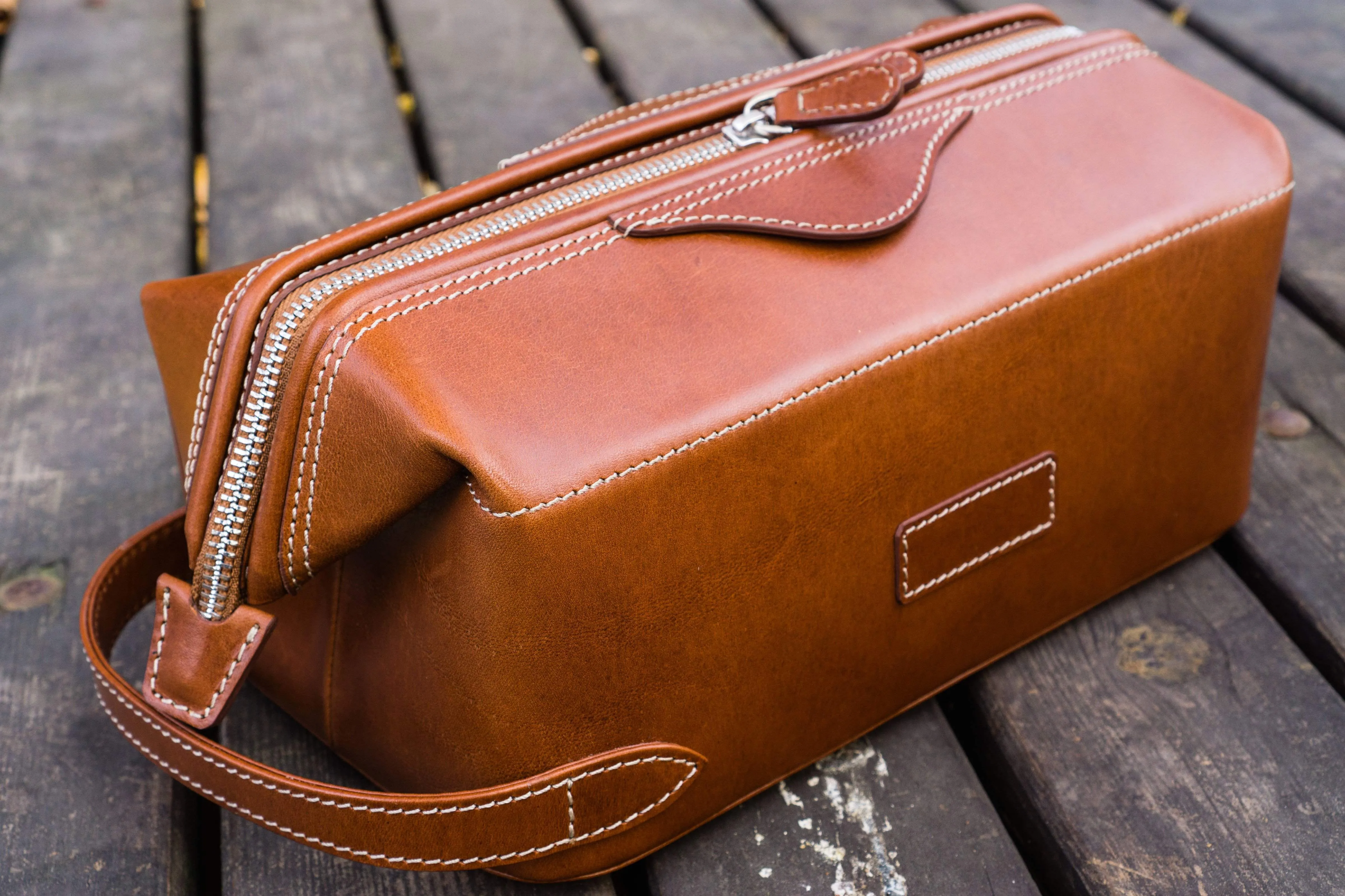 Leather Dopp Kit - Brown