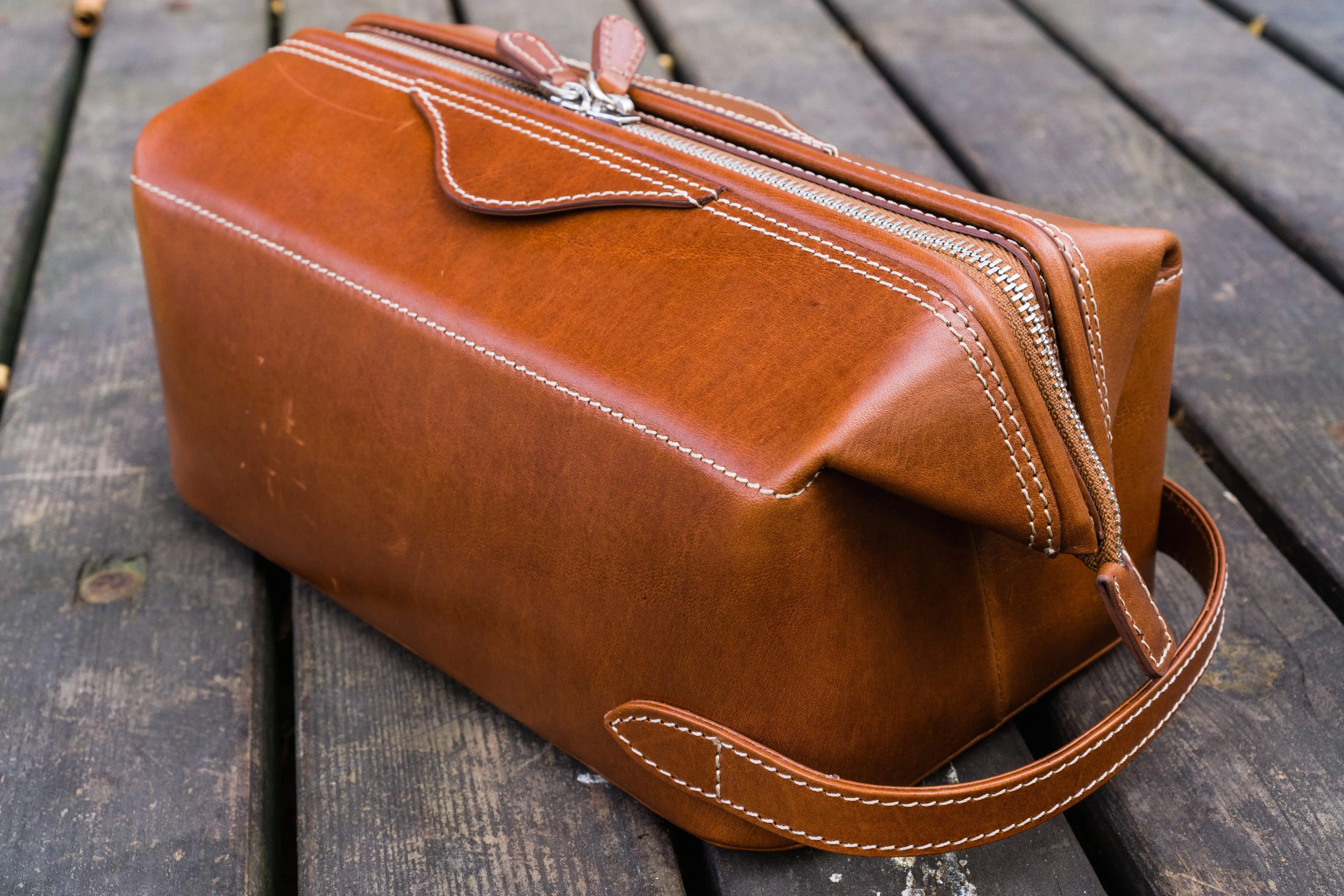 Leather Dopp Kit - Brown