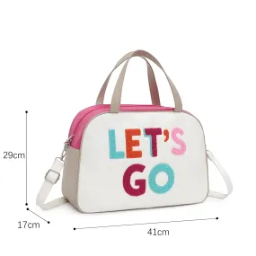 Let's Go letter embroidery handbag BA0066