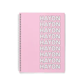 LISTED NAME PERSONALIZED SPIRAL NOTEBOOK