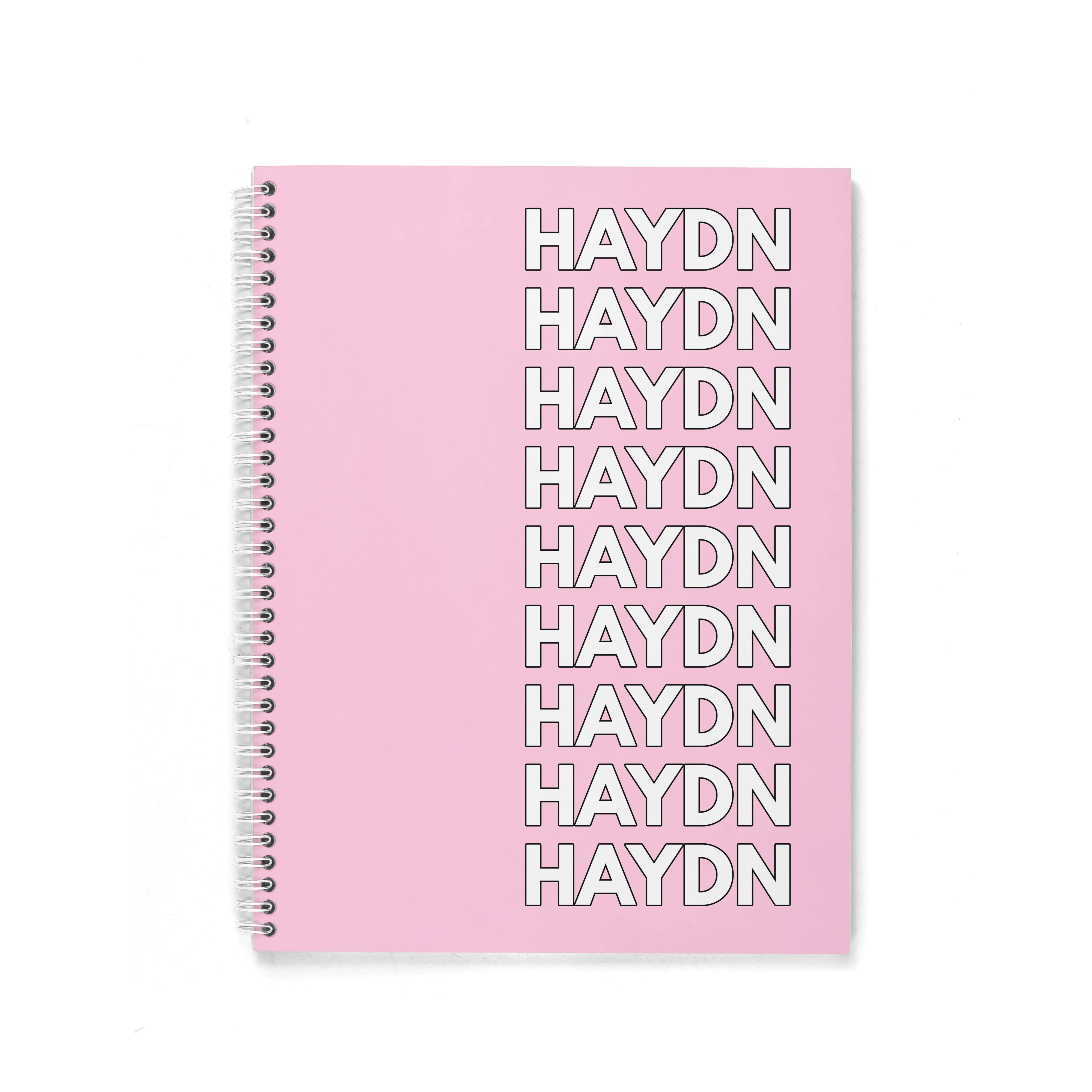 LISTED NAME PERSONALIZED SPIRAL NOTEBOOK