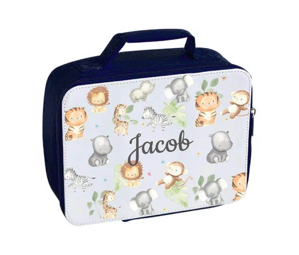 Lunch Bag Personalised Childs Jungle, Safari Lunch Bag, School Lunch Bag, Jungle Kids Lunch Bag, Nursery Lunch Bag