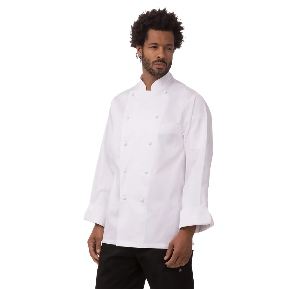 MADRID PREMIUM COTTON CHEF COAT - White