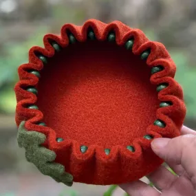 Make your own beaded Pumpkin Felt Bowl Kit - two sizes