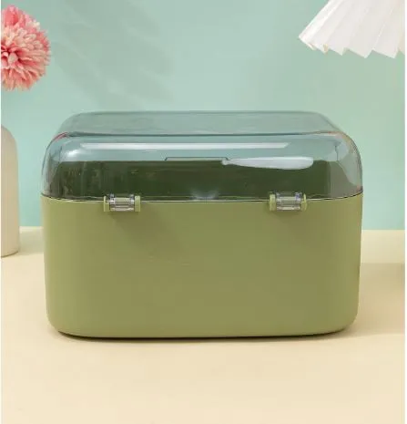 Makeup and Eye Shadow Box with Lid-(5344)Green