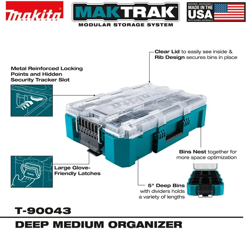 Makita (T-90043) MAKTRAK™ Deep Medium Organizer