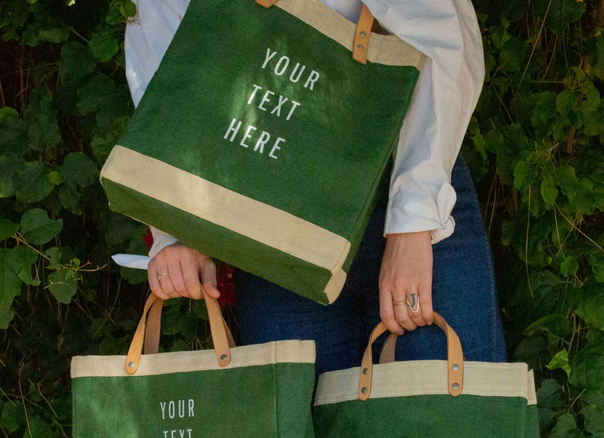 Market Tote in Field Green - Wholesale