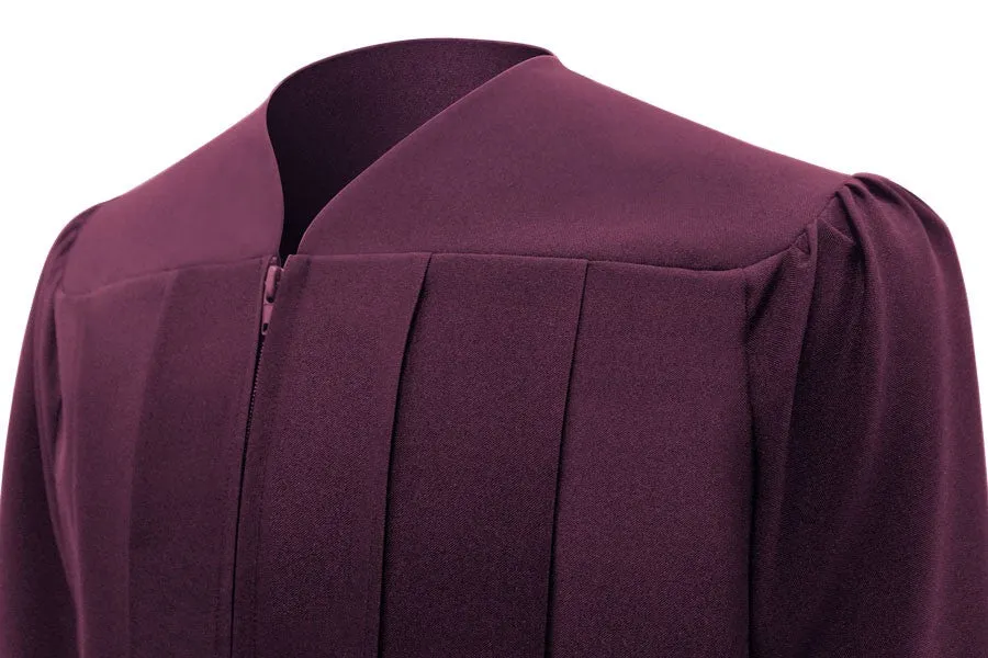 Matte Maroon High School Graduation Gown