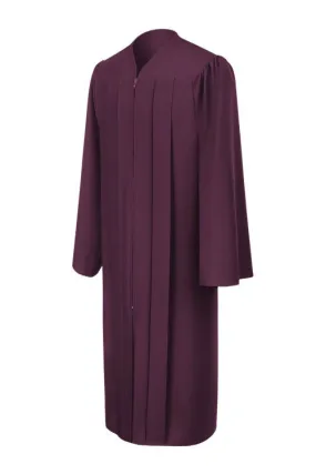 Matte Maroon High School Graduation Gown