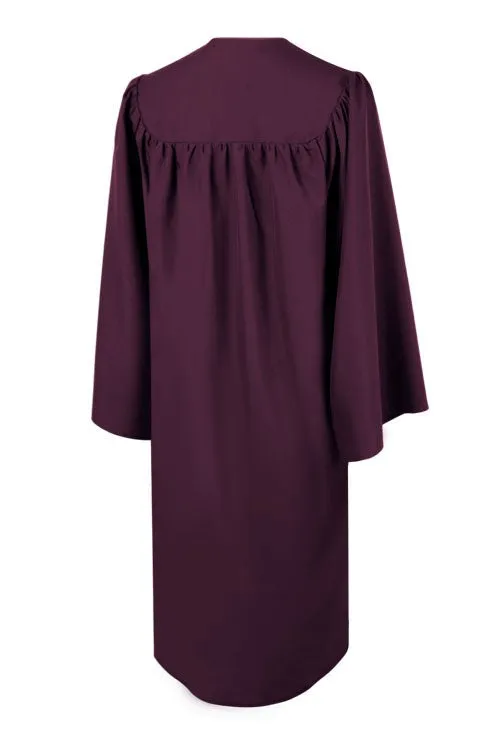 Matte Maroon High School Graduation Gown