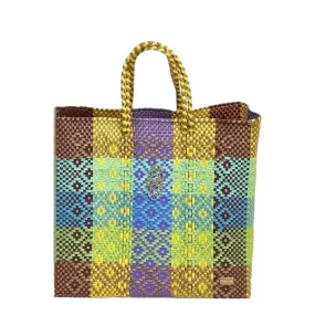 MEDIUM YELLOW PATTERNED TOTE BAG