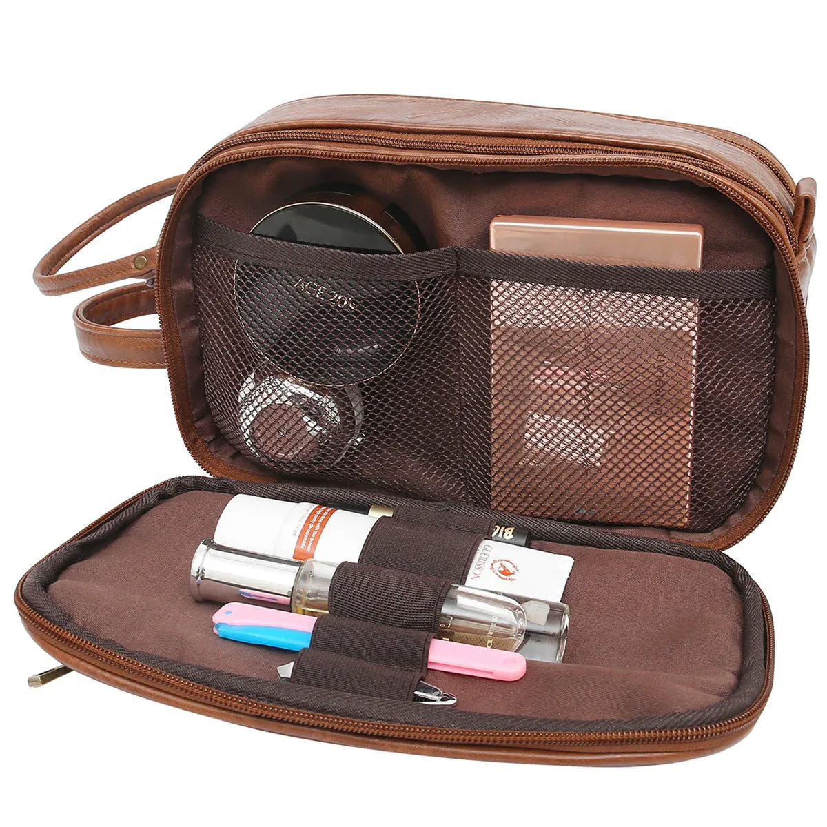 Men PU Toiletry Bag for Traveling