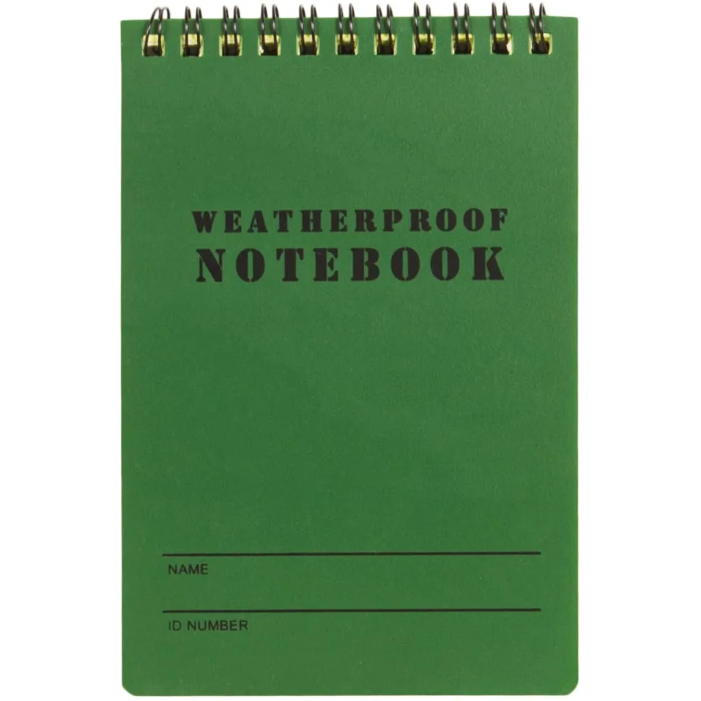 Military Style Weatherproof Notebook (Pack of 6)