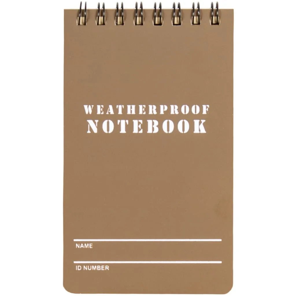 Military Style Weatherproof Notebook (Pack of 6)