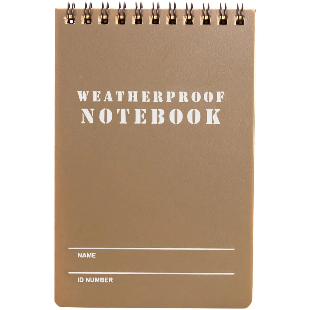 Military Style Weatherproof Notebook (Pack of 6)