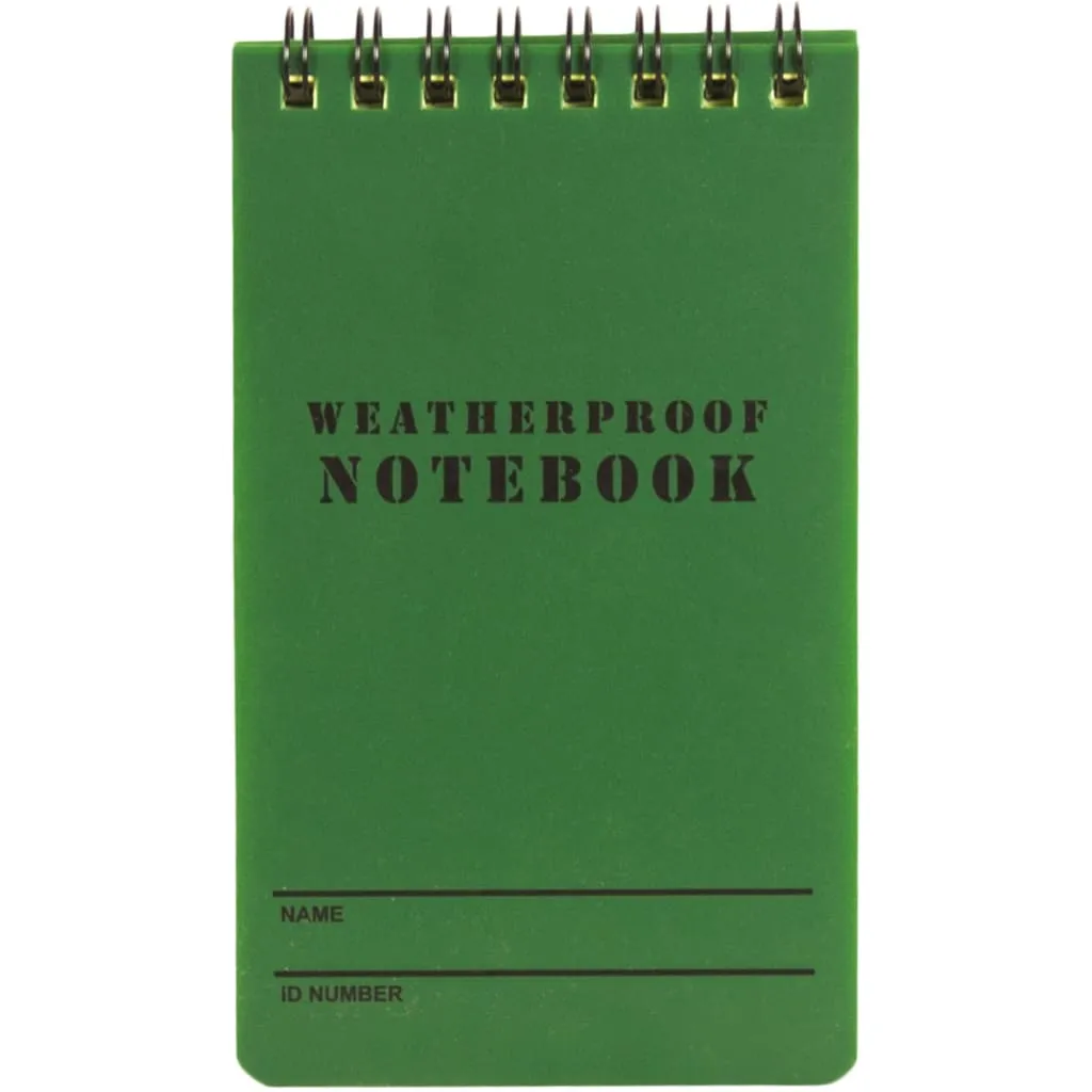 Military Style Weatherproof Notebook (Pack of 6)