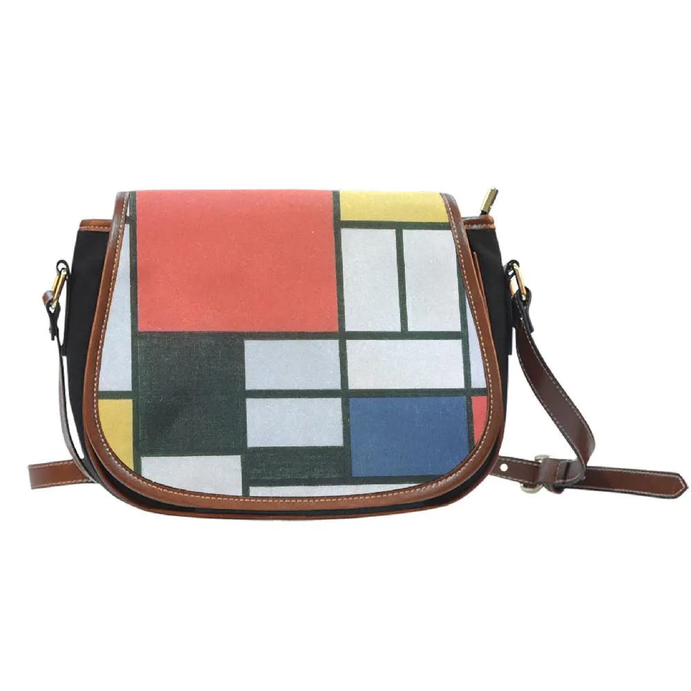 Mondrian Composition Saddle Bag