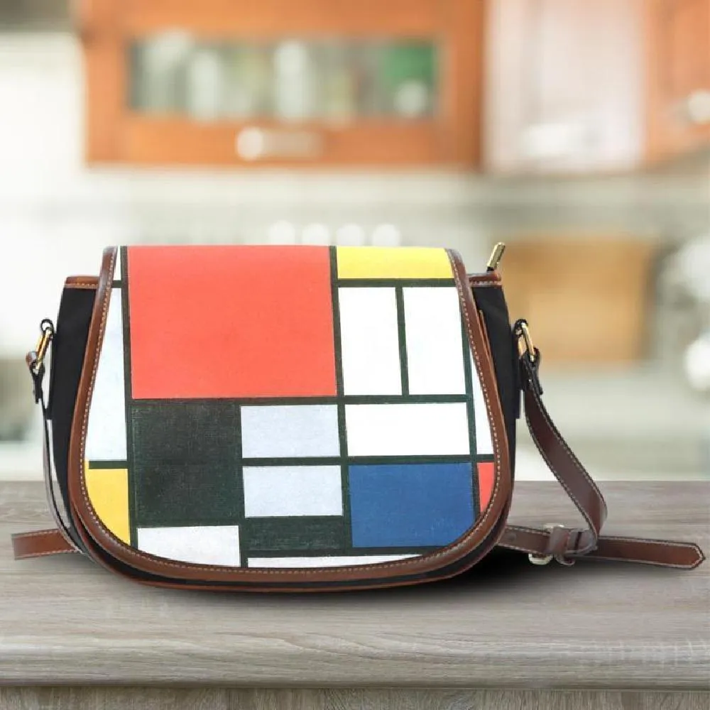 Mondrian Composition Saddle Bag