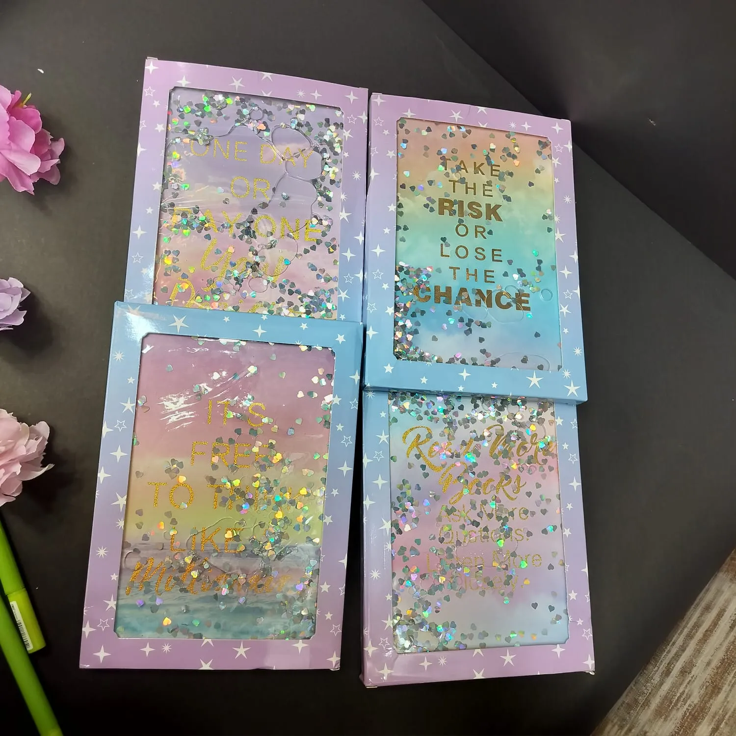 Motivational  Quotes Theme  Glitter Diary.