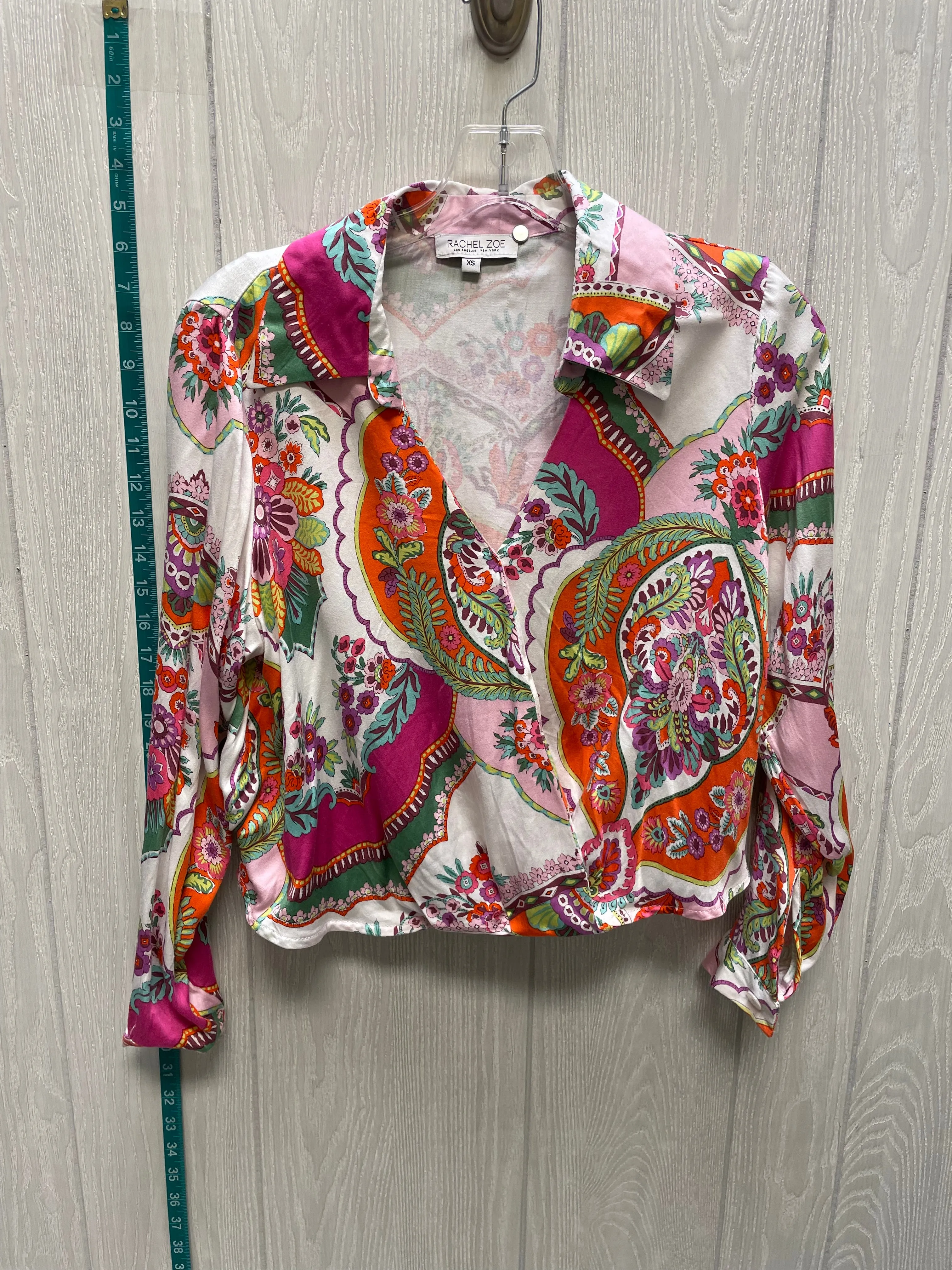 Multi-colored Top Long Sleeve Rachel Zoe, Size Xs