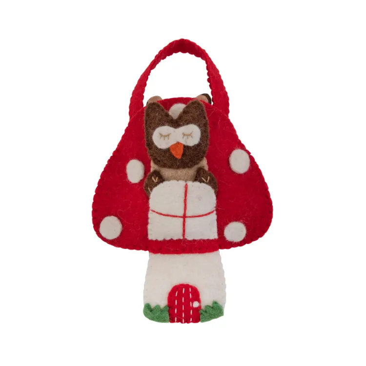 Mushroom Finger Puppet Play Bag