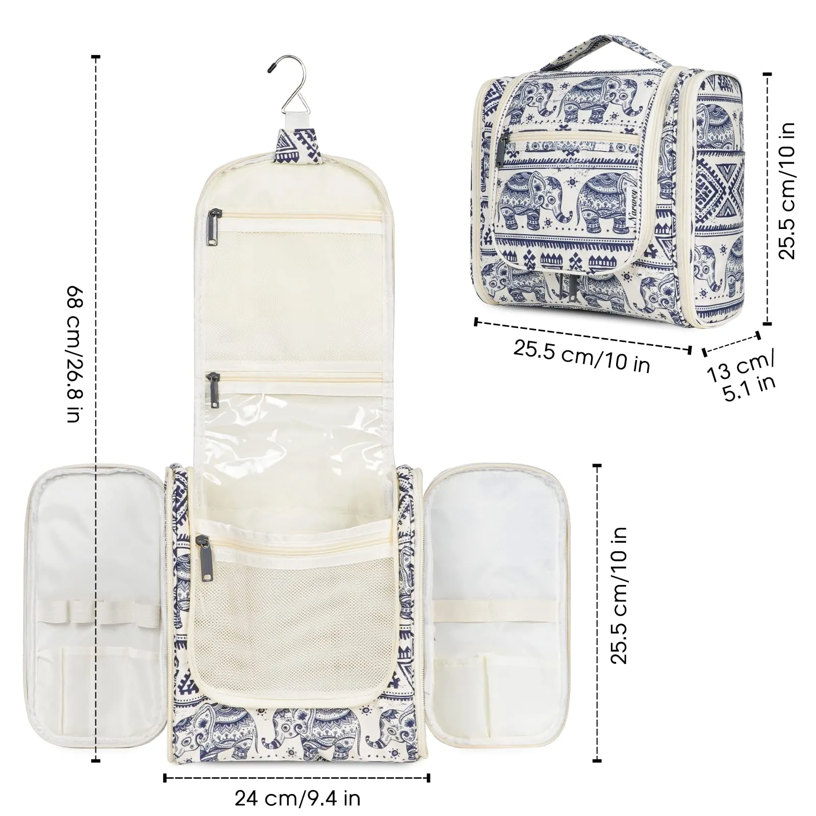 NW5126 Travel Toiletry Cosmetic Bag With Handle