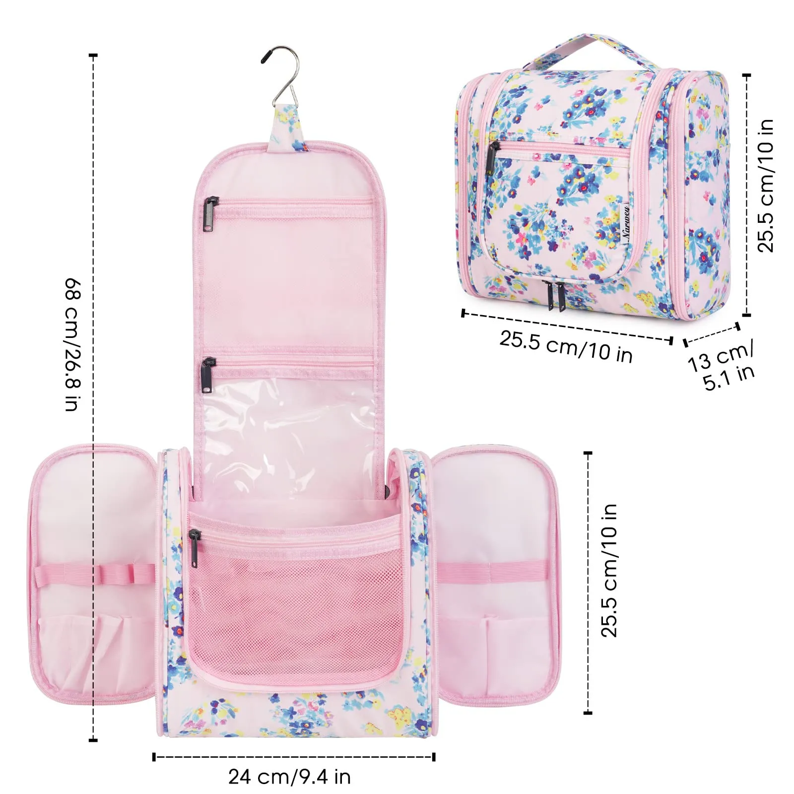 NW5126 Travel Toiletry Cosmetic Bag With Handle