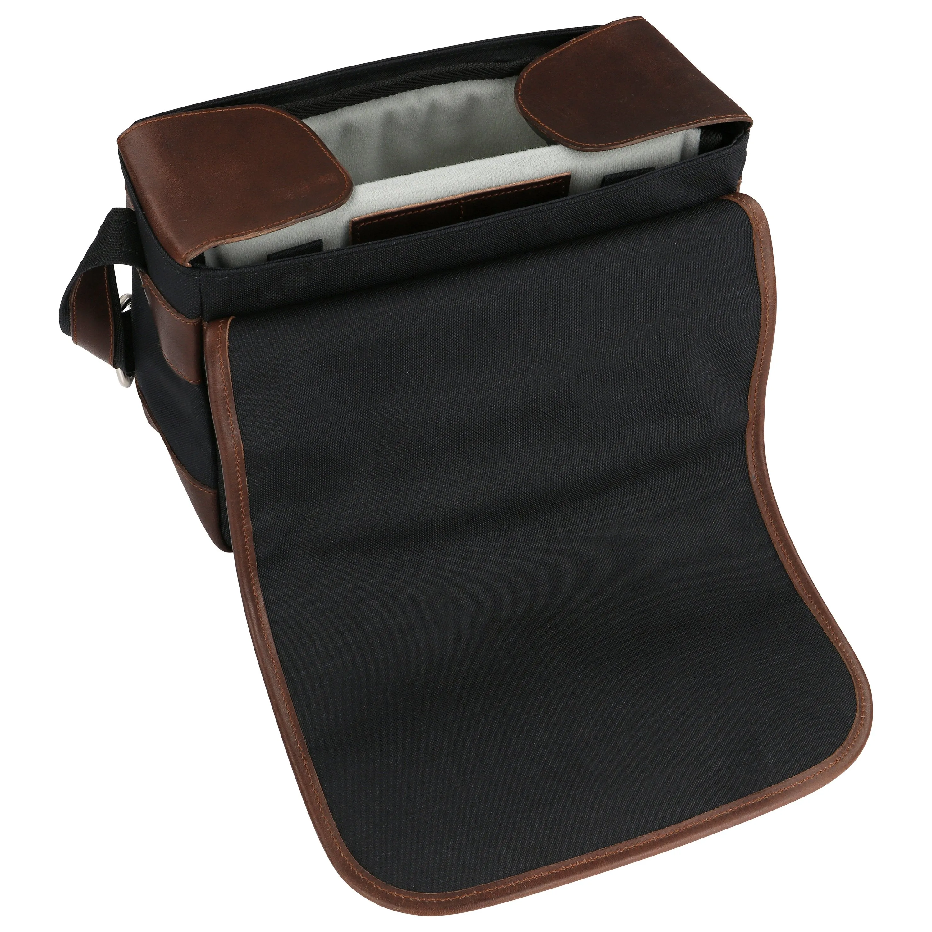 Oberwerth Freiburg Medium Photo Bag - Cordura/Leather - Black/Dark Brown